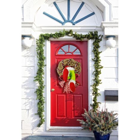 Weihnachtsschmuck aus Jute in Form eines Diebes für Türen, Fenster und Wände, Weihnachtskranz (1/5)