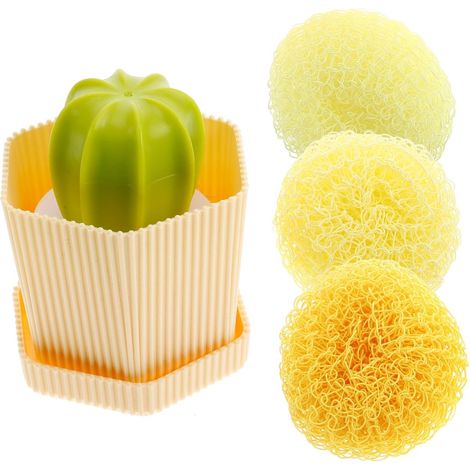 Set universeller Küchenreinigungsbürsten, inklusive Spülmittelspenderbürste, geeignet zum Geschirrspülen und Reinigen der Küche, mit Bürstenhalter. – AquaForge (1/2)