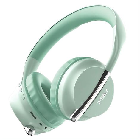 Fones de ouvido Bluetooth supra-auriculares, estéreo/cancelamento de ruído inteligente/Bluetooth 5.4 - verde.