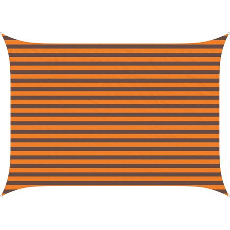 Sonnensegel Orange und Braun 3,5 x 2,5 m 100 % Polyester Oxford vidaXL