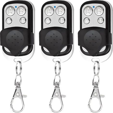 Telecomando universale per porta da garage a 3 pezzi, compatibile con frequenza 433 MHz, telecomando wireless a 4 pulsanti per porta da garage (1/5)