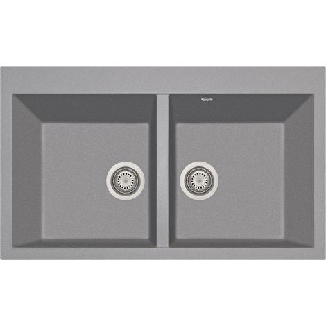 Lavello Plados composito cucina Plados AM8620 due vasche - UM42 Titanio