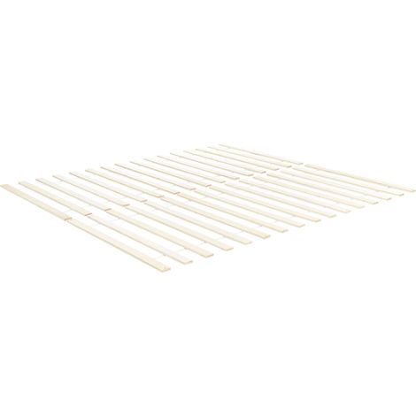 Somier de láminas con 32 láminas de soporte planas enrolladas 160 x 200 cm Blanzac (1/5)