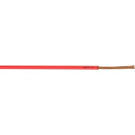 Fil Électrique 1.5 Mm² H07Vu, En Couronne De 25M Rouge