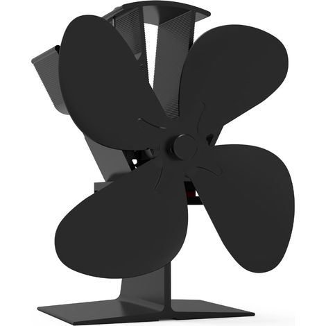 Vtizikl Ventilateur Cheminée de Poêle à Bois Silencieux avec 4 Pales, Stove Fan Chaleur Efficacité Accrue pour Poêle à Granulés Gaz Bûche