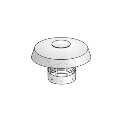 Terminale di scarico per fumi verticale ø 60 mm F (alluminio) - 2 pz 6YTERSCA00
