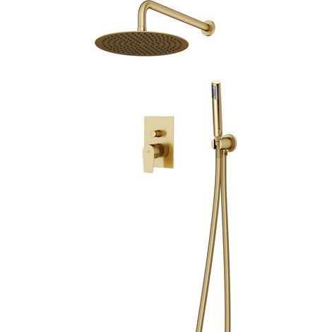 Presto Conjunto ducha empotrable 2 vías Aroha oro cepillado (1/2)