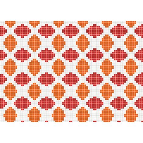 Mosaïque 2.5x2.5cm motif géométrique Palm Springs Sunrise (2 couleurs) Brillant - Boîte de  m2