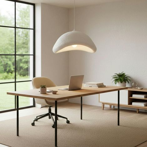 Suspension chambre blanche 2 lampes 52 cm NOXIS