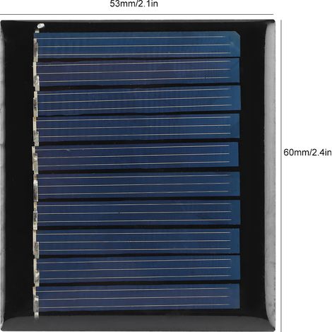 Lot de 3 modules de panneaux solaires miniatures en silicium polycristallin de 0,3 W et 5 V pour projets de bricolage et jouets (1/5)