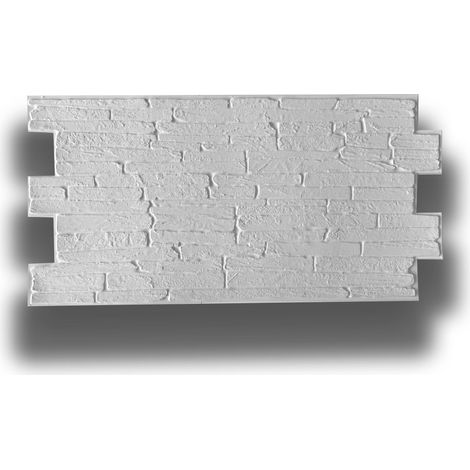 pacchi da 10 o 20 Pannelli 3D Rivestimento a parete in PVC effetto PIETRA BIANCA 96x48cm Realistici, isolanti-Pacco da 10 pannelli 96x48cm (1/2)