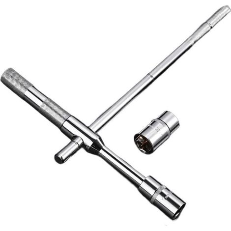 Clé en croix pour pneus 17-23 mm, clé à cliquet réglable avec poignée d'extension, convient la réparation automobile et le changement de roue, 5 pièces (A) - UNE (1/5)