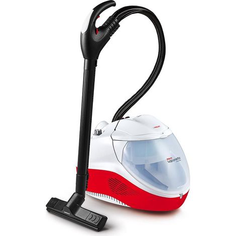 Polti PVEU0083 Vaporetto Lecoaspira FAV50 Pulitore a Vapore Cilindrico Aspirazione Filtro Acqua HEPA H13 1,8 L 2450 W 5 bar colore Bianco Rosso