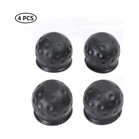 4 X 50 mm Cache Boule Attelage, Barre De Remorquage Boule Attelage Caoutchouc Noir, Capuchon De Protection De Boule D'attache Remorque, Protège Boule D'attelage Capuchon Protection(Caoutchouc)