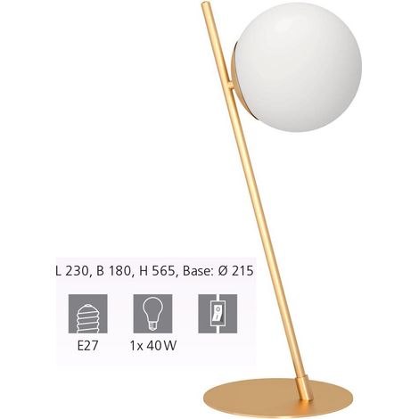 Lampada Da Tavolo Minimal Rondo 4 Acciaio Ottone Spazzolato 1 Luce E27 (1/3)