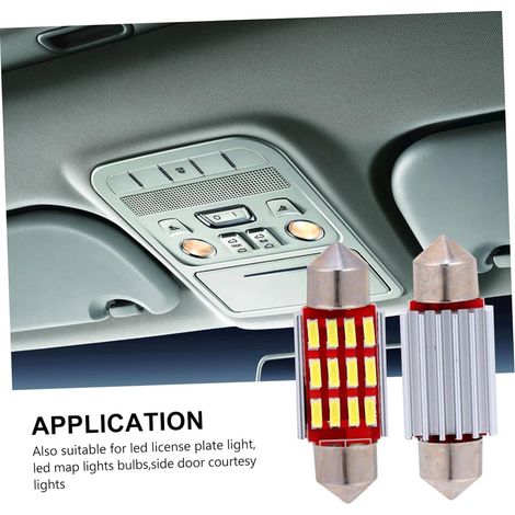 Set di 6 luci da soffitto e luci targa luci targa luci a catena LED auto Xenon illuminazione a LED [Classe di efficienza energetica A+] (1/4)