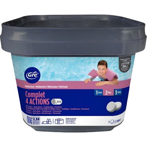 Pastiglie multifunzione per piscina da 3 kg Gre (1/2)