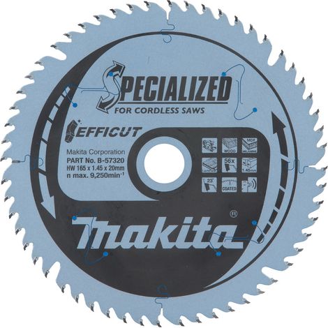 LAME CARBURE MULTI-BOIS EFFICUT 165X20MM 56D MAKITA B-57320