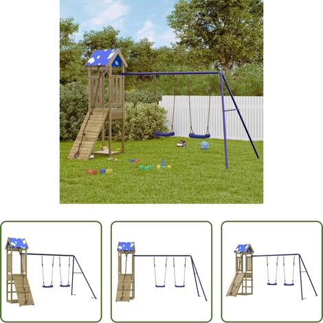vidaXL Jeu en bois - Aire de jeux d'extérieur bois de pin imprégné (1/5)