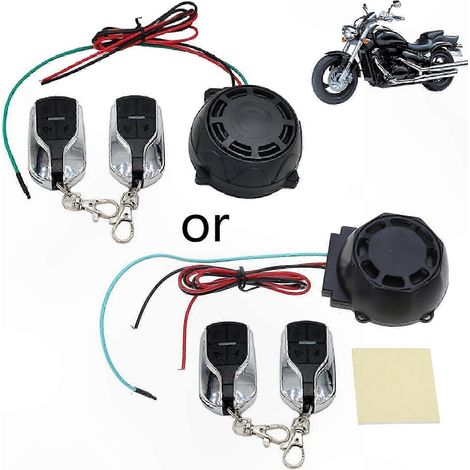 Kit Alarme 12V avec 2 Télécommandes, Système Antivol Universel Motos et Scooters, Sécurité Anti-Vol Équipement Complet (1/2)