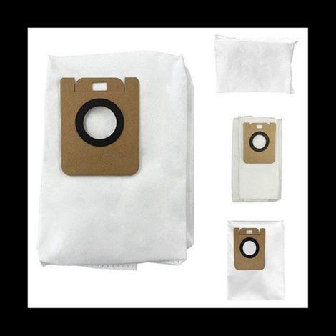 Sac A Poussiere - Pour Robot Aspirateur Bot D10 Plus RLS3D - Non Tissé - 10 5 X 21 Cm - Blanc Et Marron - 16 Unites (1/5)
