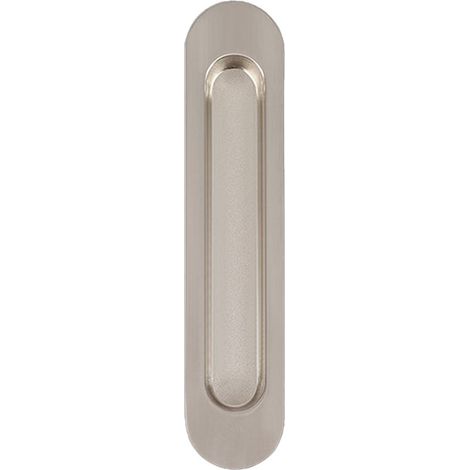 Poignée de porte coulissante dissimulée et encastrée argentée, adaptée pour placard en bois, balcon, salle de bain et cuisine (1/5)