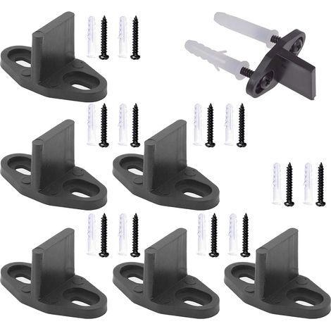 Ensemble de 6 rails de guidage pour porte coulissante-rail de guidage réglable pour porte coulissante-matière plastique (1/5)