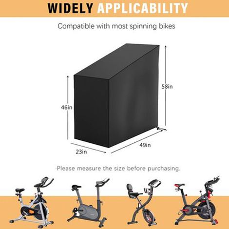 1 housse de protection vélo d'appartement et spinning bâche imperméable anti-poussière pour usage intérieur et extérieur (1/4)