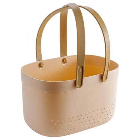 Pair Panier de douche / panier de toilette portable – Grand format – Rose – Avec trous de ventilation