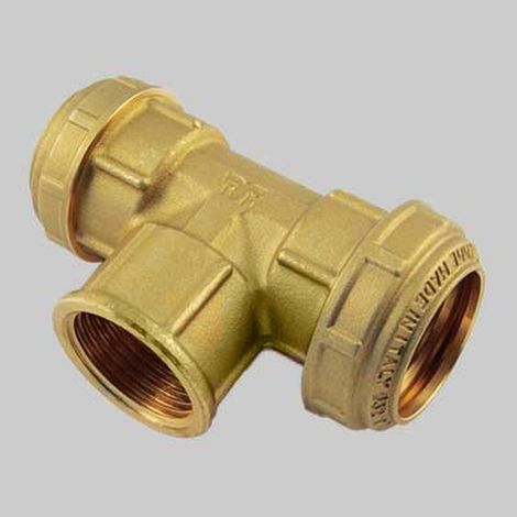 Raccordo A Tee Femmina Per Tubo Polietilene Pn 25 Tiemme 25X3/4X25