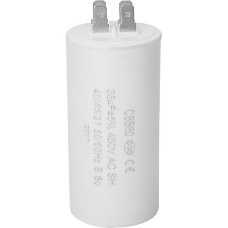 Condensatore di avviamento CBB60 a 4 poli, 450 V, 35 µF, ESR 0,2 per motori ecocompatibili. (1/5)