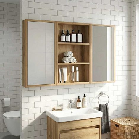 Armario de pared para baño Roble Artesanal 40 x 10 x 60,5 cm