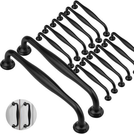14 Poignées Cuisine 128 mm – Alliage Aluminium – avec Vis – pour Placards, Tiroirs (1/5)
