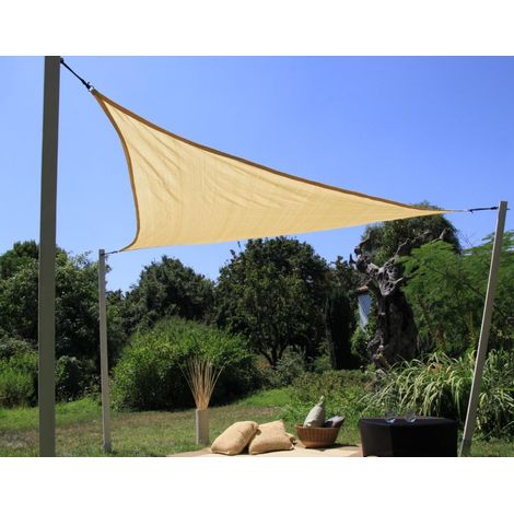 VELA TRIANGOLARE DIMENSIONI 360X360X360cm COLORE BEIGE (1/5)