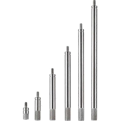 Jeu de rallonges pour comparateurs à cadran, filetage M2.5, rallonge de 10 à 100 mm, pour la mesure des comparateurs à cadran et des indicateurs numériques.