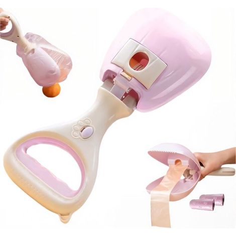 Ramasse-crottes pour chien Portable 2 en 1, livré avec 2 rouleaux distributeurs d'accessoires de poche Convient aux chiens de petite, moyenne et g (1/5)