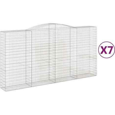 Maison Exclusive - Cesti Gabbioni ad Arco 7 pz 400x50x200/220 cm Ferro Zincato
