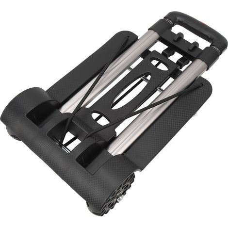 Chariot de manutention pliable 50 kg en alliage d'aluminium avec roues et cordes élastiques pour les voyages, les déménagements, les courses et le bureau. (1/5)