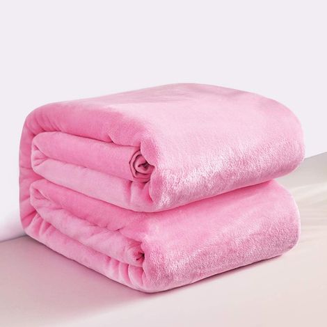 MINKUROW Coperta Morbida Coperta In Pile Soffice, Morbida E Calda Per Divano Letto, Coperta Come Coperta Per Divano, Coperta Da Soggiorno, 200 X 230 Cm Rosa (1/5)