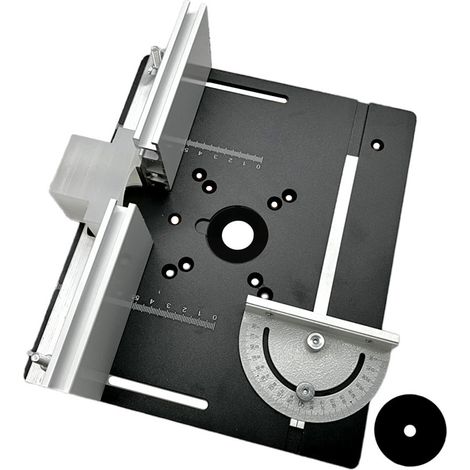 Lot de 3 plaques d'insertion de table de toupie en alliage d'aluminium pour fraisage du bois, planche à bascule, machine de coupe, gravure, outil auxiliaire, établis de menuiserie (1/5)