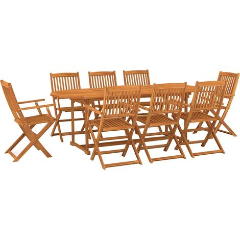 Maison Exclusive - Set comedor de jardín 9 piezas madera maciza a (1/5)