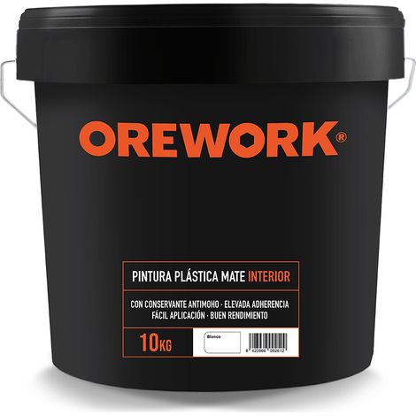 Pintura plástica mate para interior - Blanco - 10 kg