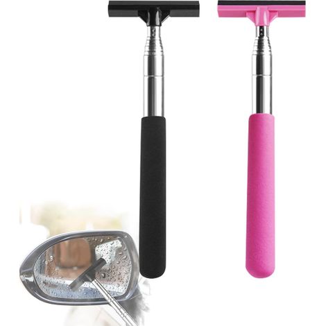 2 limpiaparabrisas para coche, limpiaparabrisas para ventanas de coche, limpiaparabrisas telescópico para retrovisor, limpiaparabrisas para ducha, limpiaparabrisas para baño, longitud extensible hasta