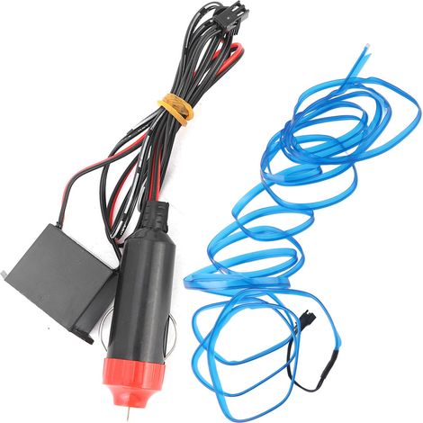 Bande lumineuse décorative pour voiture, éclairage intérieur LED EL à lumière froide, 4 mètres, bleu glacier
