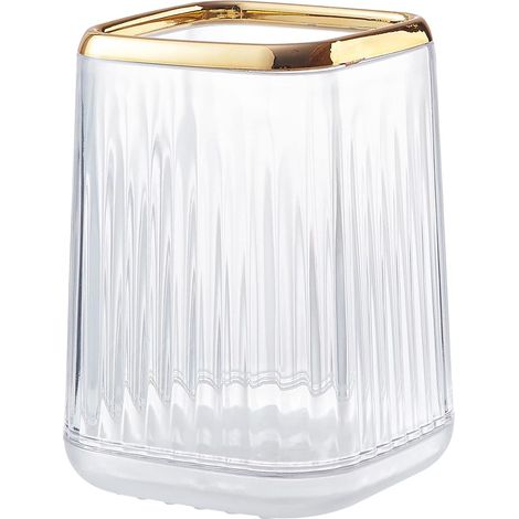 Organisateur maquillage vintage, boîte à pinceaux en plastique, pot porte-stylo pour coiffeuse, chambre ou salle de bain. (1/5)