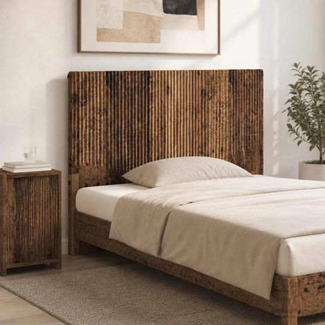 vidaXL Cabecero montada en la pared HOORN Madera envejecida (1/5)