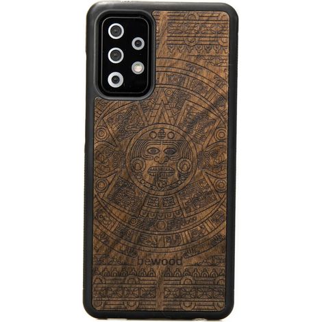 Holzhülle für Samsung Galaxy A52/A52s 5G Aztekenkalender Ziricote (1/3)
