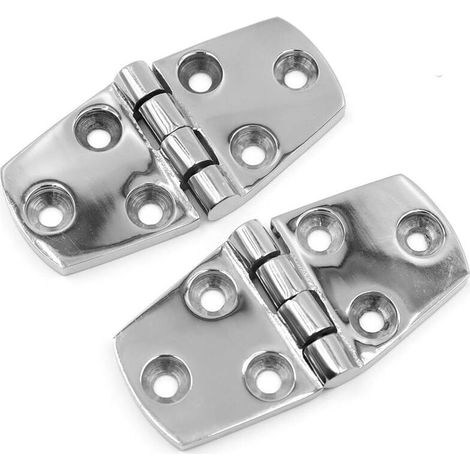 Juego de 2 bisagras de puerta duraderas de acero inoxidable 316 de grado marino para barcos, yates, autocaravanas y caravanas. (1/5)