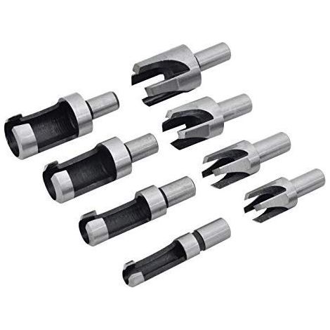8PCS Coupe-Bouchons de Bois en Acier au Carbone Forets à Griffes 6mm /10mm/13mm/16mm Plug-Cutter Coupe Power Tool Pour Travail du Bois (1/5)
