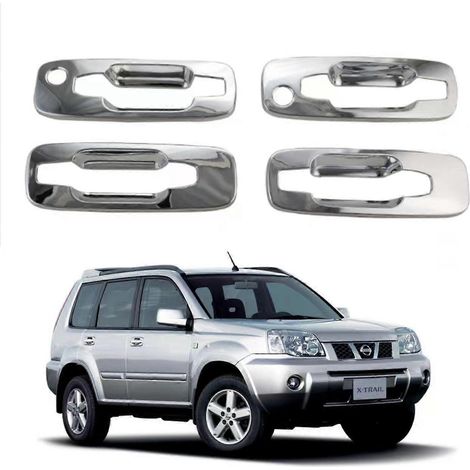 Passend für Nissan Qijun T30 (01-07): Rückspiegelabdeckung, Rückspiegelgehäuse, Tankdeckel, Griff, Rücklichtkastenaufkleber – galvanisierte Türgriffe
